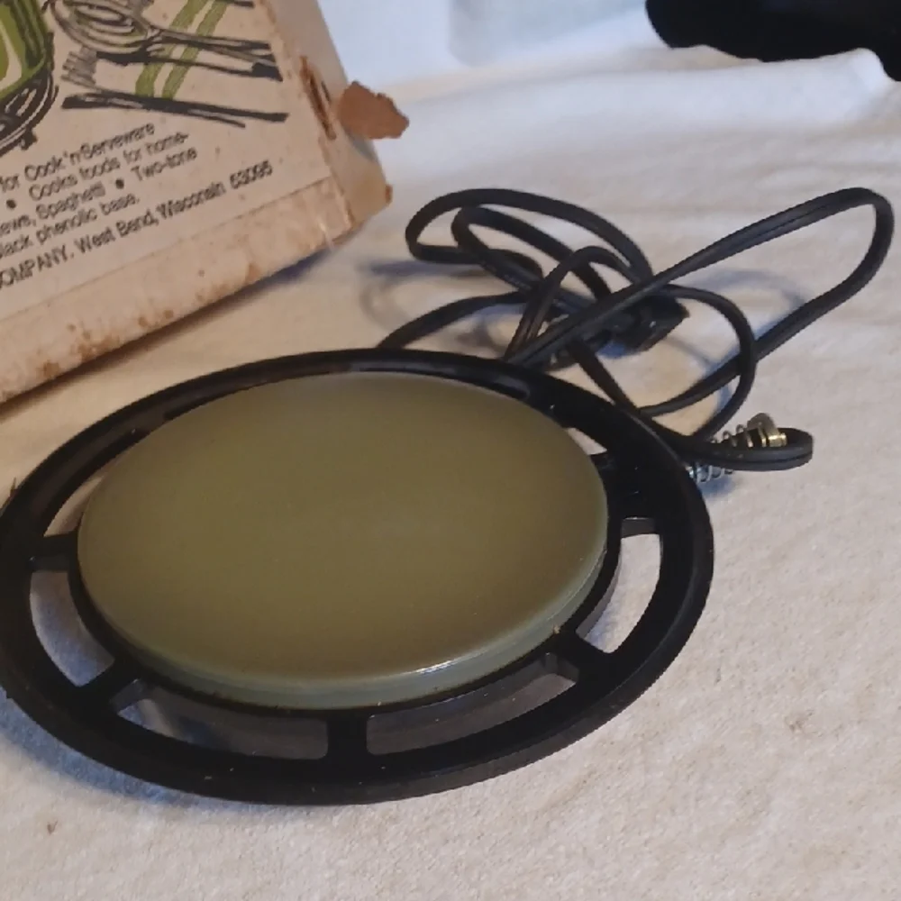 West Bend Electric Trivet Buffet Warmer Avocado Green